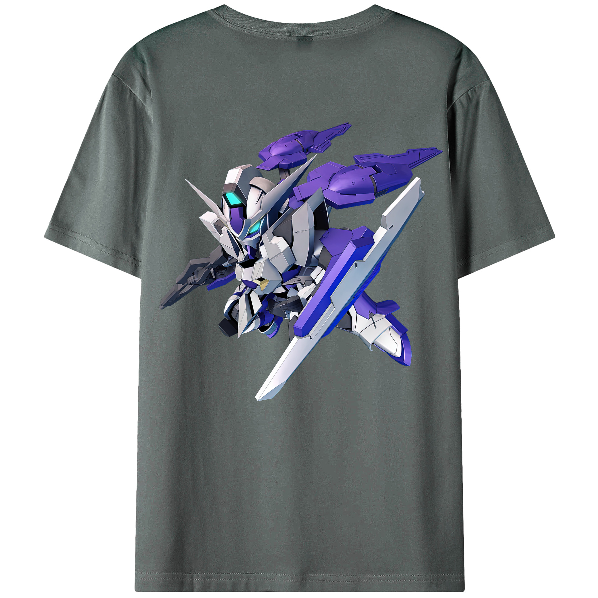 （画像用） 機動戦士ガンダム Mobile Suit Gundam 綿100％ メンズ半袖Tシャツ（バックプリント） 通気性